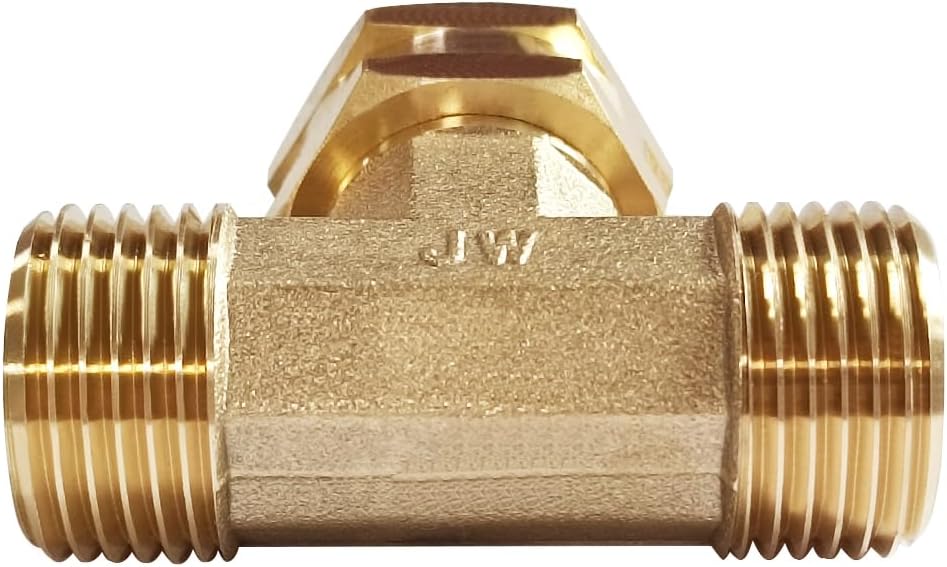 2 Pack Brass 3/4" GHT Garden Hose Splitter Swivel Connector