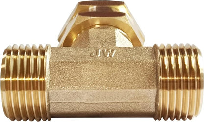 2 Pack Brass 3/4" GHT Garden Hose Splitter Swivel Connector