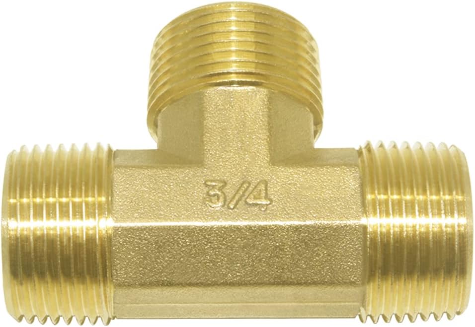 2 Pack Brass 3/4" GHT Garden Hose Splitter Swivel Connector