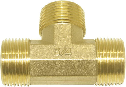 2 Pack Brass 3/4" GHT Garden Hose Splitter Swivel Connector