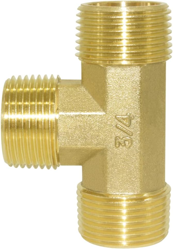 2 Pack Brass 3/4" GHT Garden Hose Splitter Swivel Connector