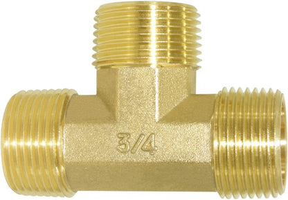2 Pack Brass 3/4" GHT Garden Hose Splitter Swivel Connector