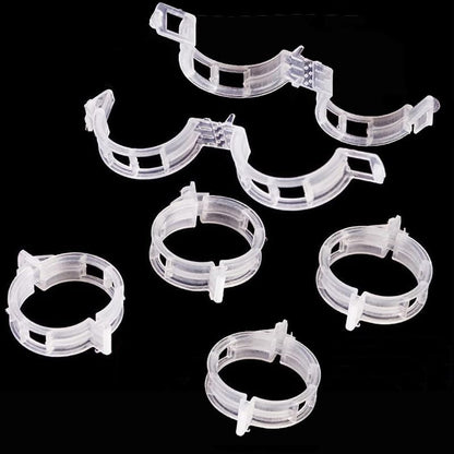 Trellis Clips for Climbing Plants Outdoor,Plant Support Clips Reusable Garden Clips,Tomato Clips, Plastic Trellis Clips,Garden Plant Clips to Grow Upright Makes Plants (50, White)