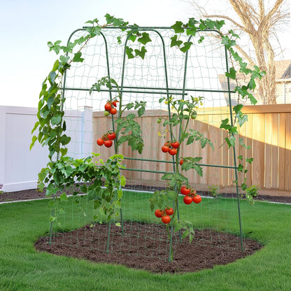 Garden Arch Trellis for Climbing Plants, 6.3ft Tall, Green