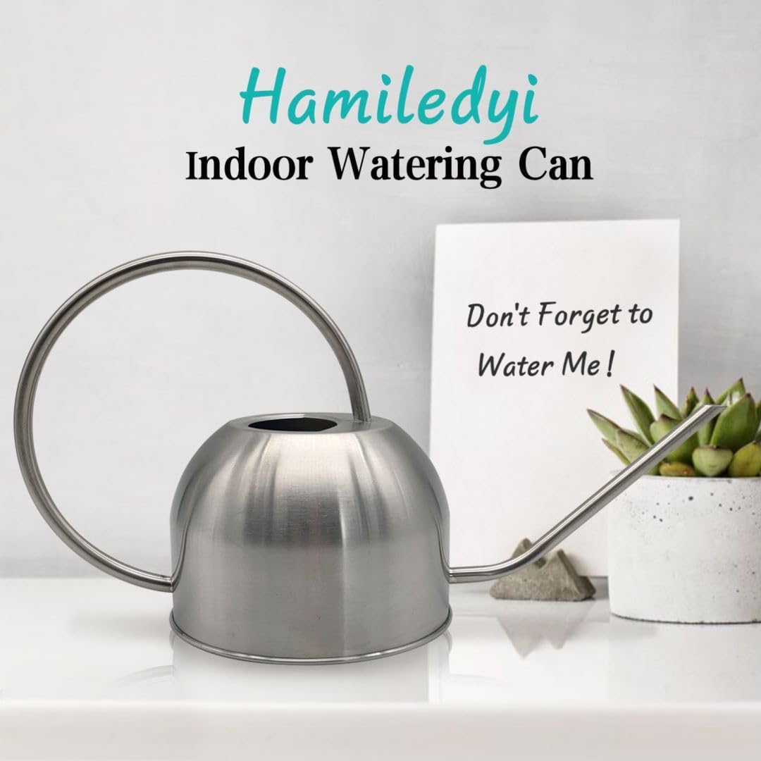 50 oz/1500 ml Stainless Steel Watering Can with Long Spout
