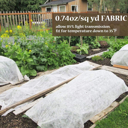 Plant Covers Freeze Protection 10 ft x 10 ft Floating Row Cover 1.5 oz/yd² Garden Fabric Plant Cover for Winter Frost/Sun Pest Protection (10FT X 10FT)