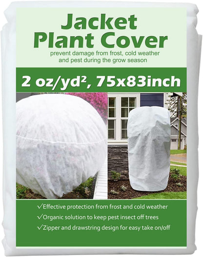 Plant Covers Freeze Protection 10 ft x 10 ft Floating Row Cover 1.5 oz/yd² Garden Fabric Plant Cover for Winter Frost/Sun Pest Protection (10FT X 10FT)
