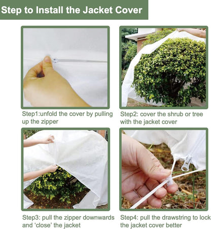 Plant Covers Freeze Protection 10 ft x 10 ft Floating Row Cover 1.5 oz/yd² Garden Fabric Plant Cover for Winter Frost/Sun Pest Protection (10FT X 10FT)