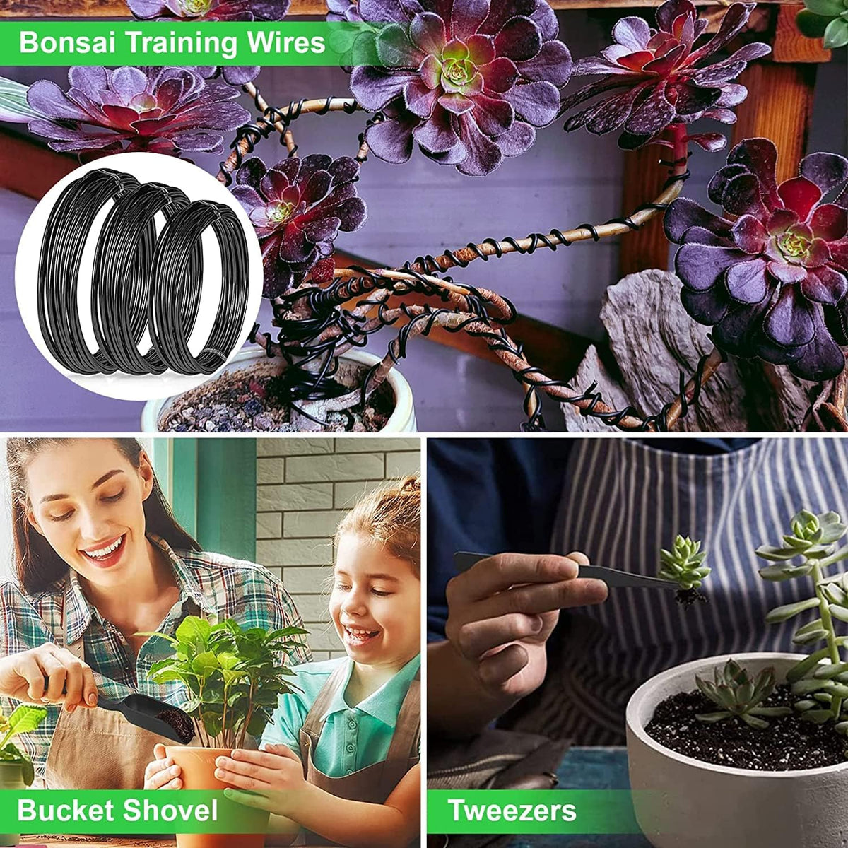 Bonsai Tools Kit 24PCS – Starter Trimming & Pruning Set for Beginners