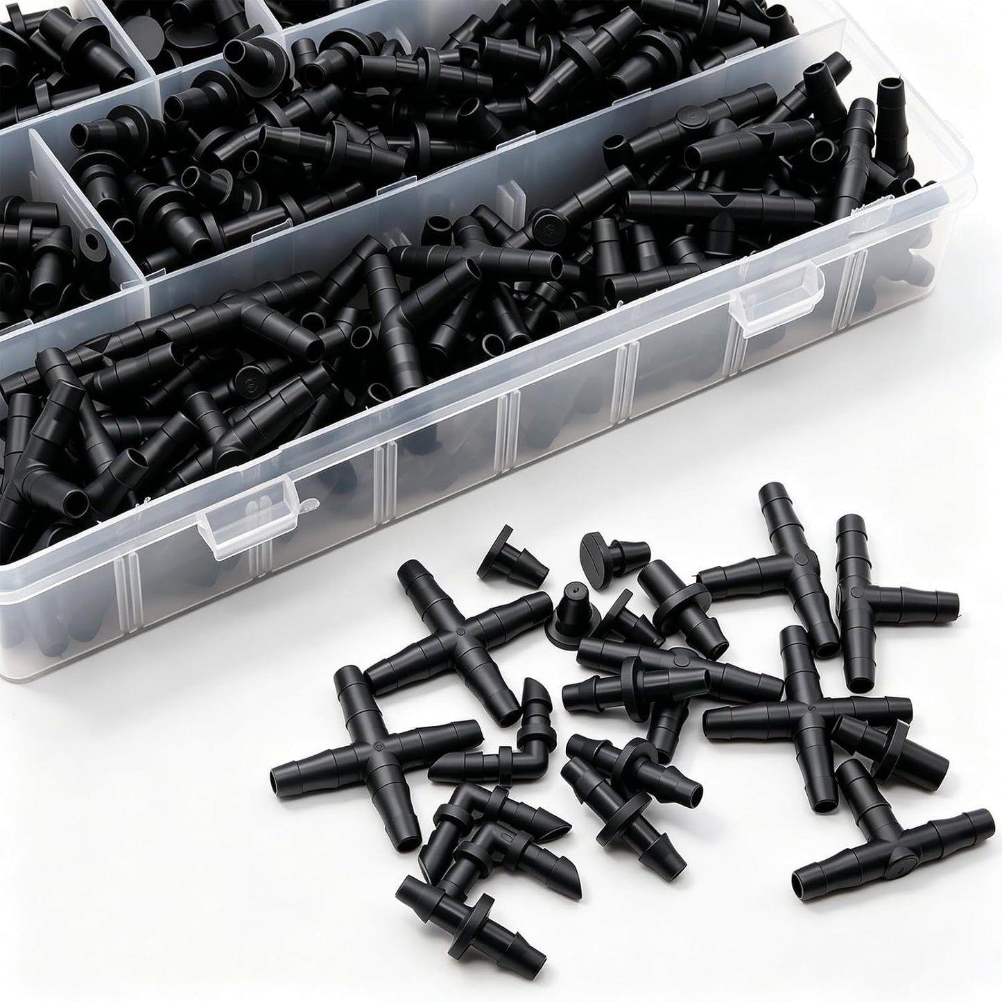 135PCS 240FT Drip Irrigation System Set, Automatic Drip Irrigation Kit for Greenhouse, Yard, Lawn, Plant, with 1/2 inch Hose, 1/4 inch Distribution Tubing and Accessories