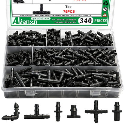 135PCS 240FT Drip Irrigation System Set, Automatic Drip Irrigation Kit for Greenhouse, Yard, Lawn, Plant, with 1/2 inch Hose, 1/4 inch Distribution Tubing and Accessories