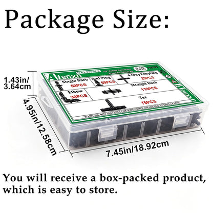 135PCS 240FT Drip Irrigation System Set, Automatic Drip Irrigation Kit for Greenhouse, Yard, Lawn, Plant, with 1/2 inch Hose, 1/4 inch Distribution Tubing and Accessories