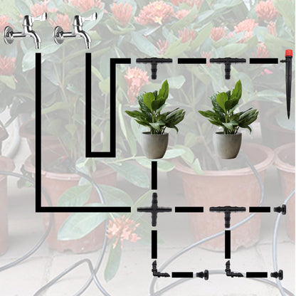 135PCS 240FT Drip Irrigation System Set, Automatic Drip Irrigation Kit for Greenhouse, Yard, Lawn, Plant, with 1/2 inch Hose, 1/4 inch Distribution Tubing and Accessories