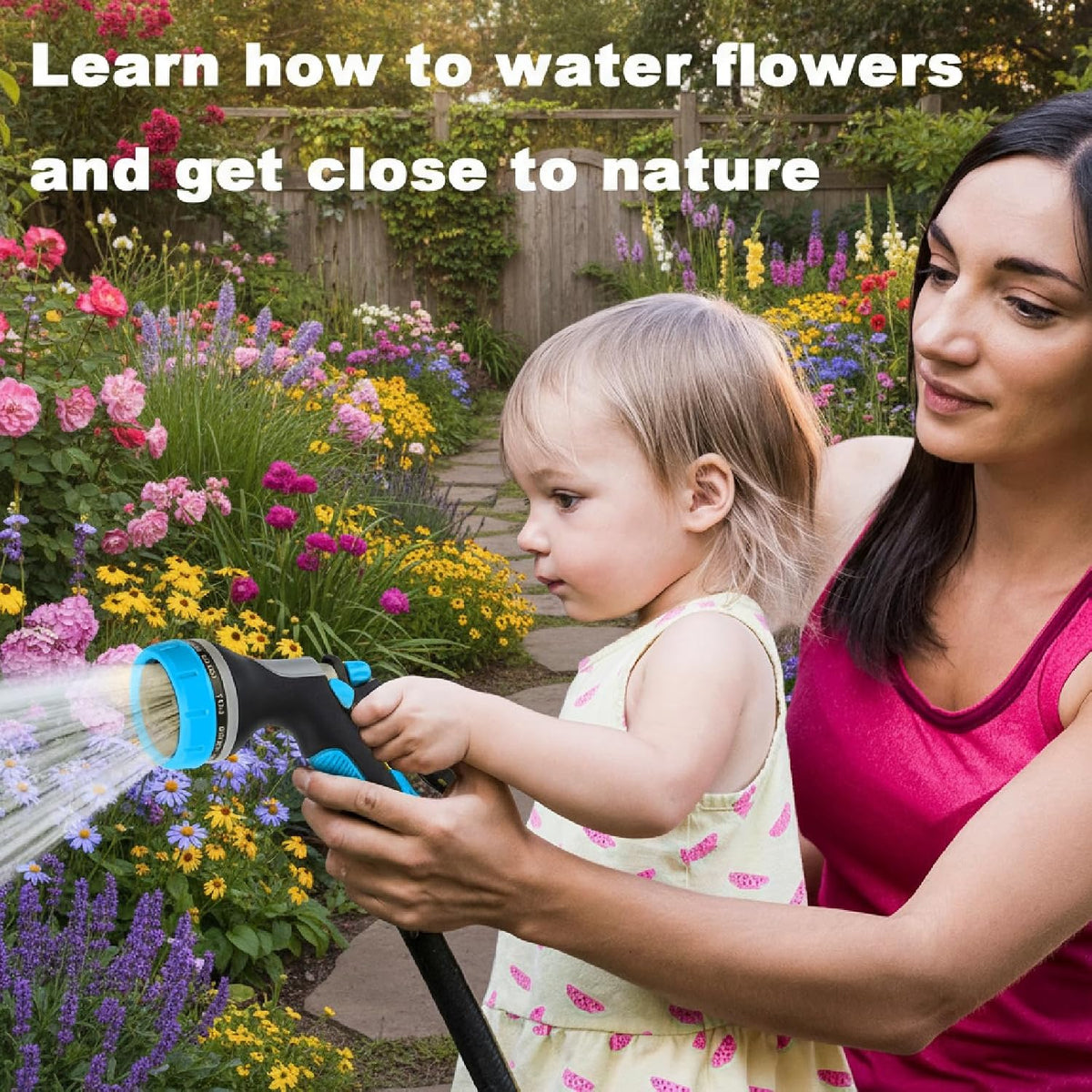 Garden Hose Nozzles with 10 Spray Patterns Sprayer Water Hose Nozzle Spray