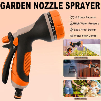 Garden Hose Nozzles with 10 Spray Patterns Sprayer Water Hose Nozzle Spray