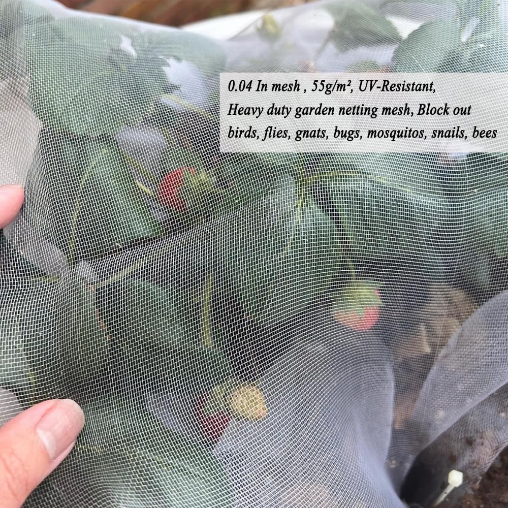 10X50 FT Garden Netting Pest Barrier, Ultra Fine Mesh