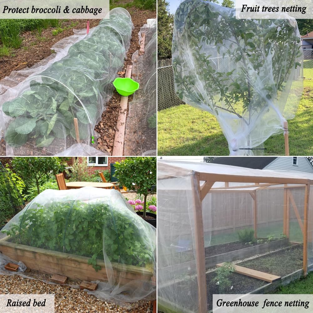 10X50 FT Garden Netting Pest Barrier, Ultra Fine Mesh