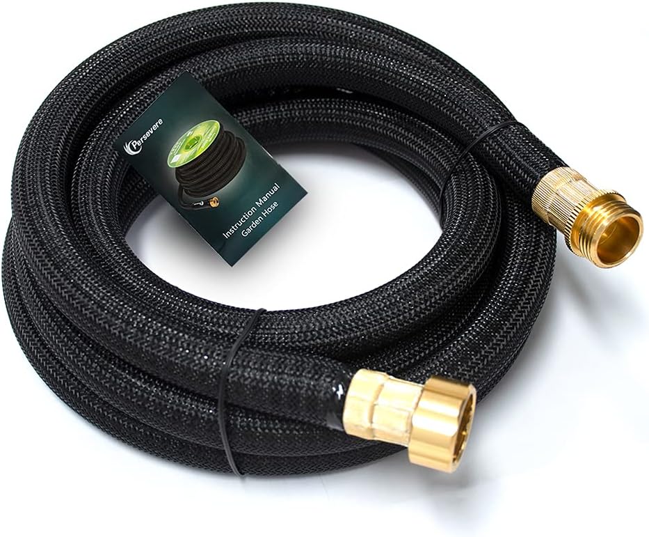 Upgraded Water Hose Extension Adapter, Garden Hose Connector, 3 ft Lead-in Hose, Anti-Kink Design with Integrated Spiral Tube,for Hose Reel/RV/Dehumidifier, Durable/Drinking Water Safe