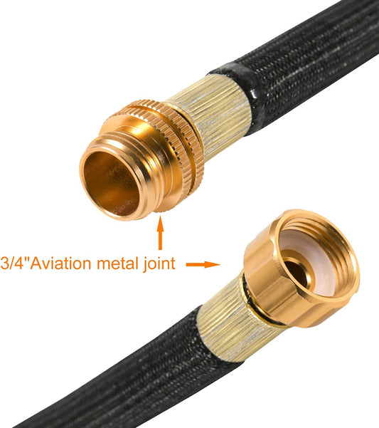 Upgraded Water Hose Extension Adapter, Garden Hose Connector, 3 ft Lead-in Hose, Anti-Kink Design with Integrated Spiral Tube,for Hose Reel/RV/Dehumidifier, Durable/Drinking Water Safe