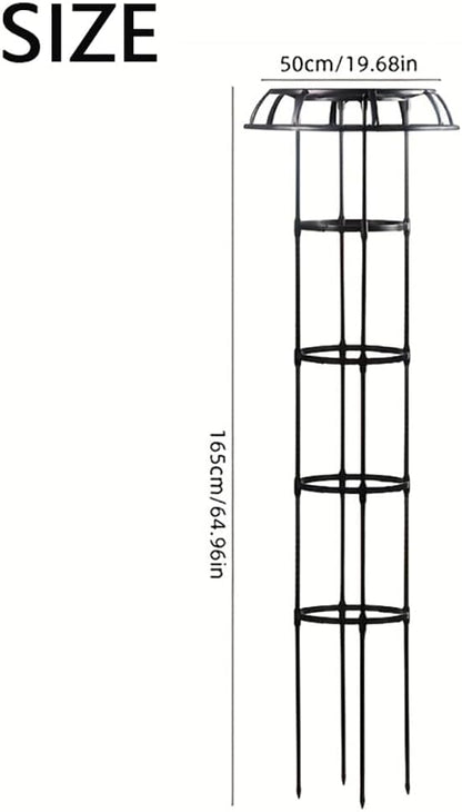 Rustproof Metal Garden Obelisk Trellis for Climbing Plants 6.6FT Round Flower Trellises for Clematis Vine Jasmine Support(XNHBT)