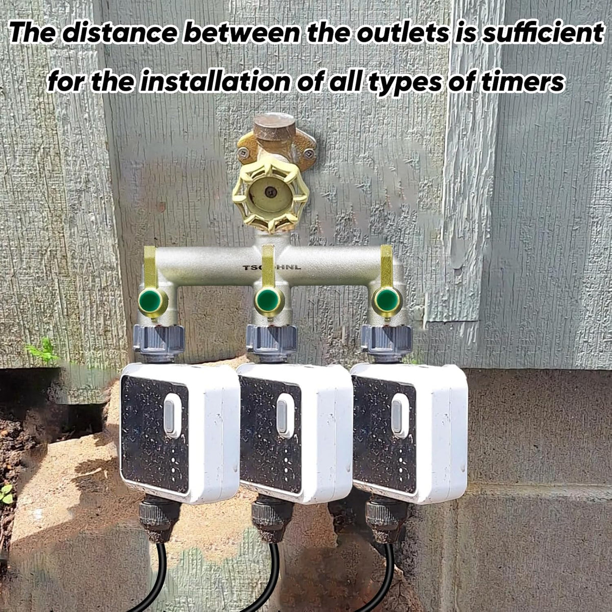 Yayamz 2 Way Garden Hose Splitter, Heavy Duty Brass Hose Splitter