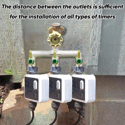 Yayamz 2 Way Garden Hose Splitter, Heavy Duty Brass Hose Splitter