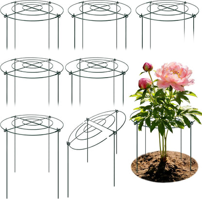 8 Pack Peony Cages and Supports, 11.5 x 20 Inch Plant Support Cage Set