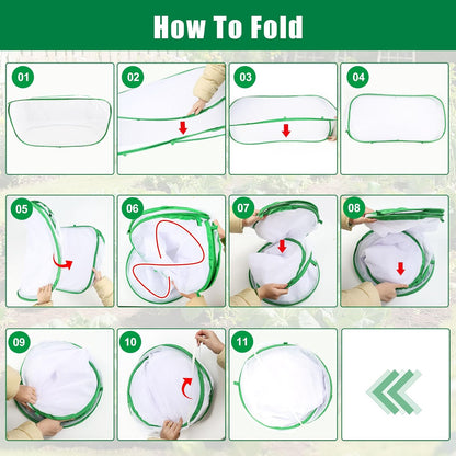2 Pack Garden Netting Covers, 3.9X2FT Raised Bed Plant Netting, 10 Stakes