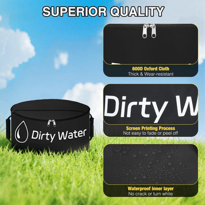 1 Pack RV Sewer Hose Storage Bag, Waterproof Black Dual Zipper