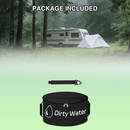 1 Pack RV Sewer Hose Storage Bag, Waterproof Black Dual Zipper