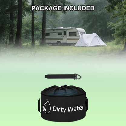 1 Pack RV Sewer Hose Storage Bag, Waterproof Black Dual Zipper