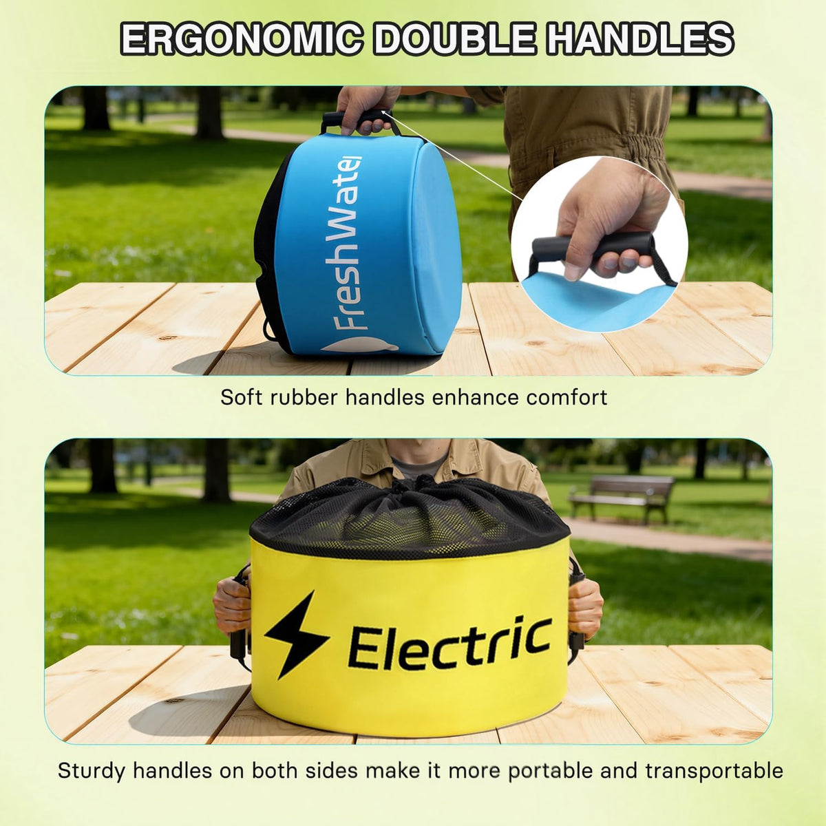 1 Pack RV Sewer Hose Storage Bag, Waterproof Black Dual Zipper