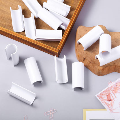 16 Pcs ABS Pipe Clips 2.4" Long Clamps, for 1 Inch PVC Pipe, White