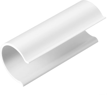 16 Pcs ABS Pipe Clips 2.4" Long Clamps, for 1 Inch PVC Pipe, White