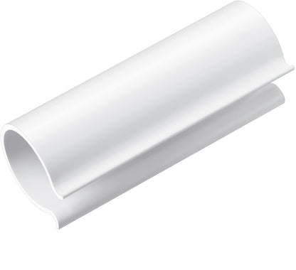 16 Pcs ABS Pipe Clips 2.4" Long Clamps, for 1 Inch PVC Pipe, White