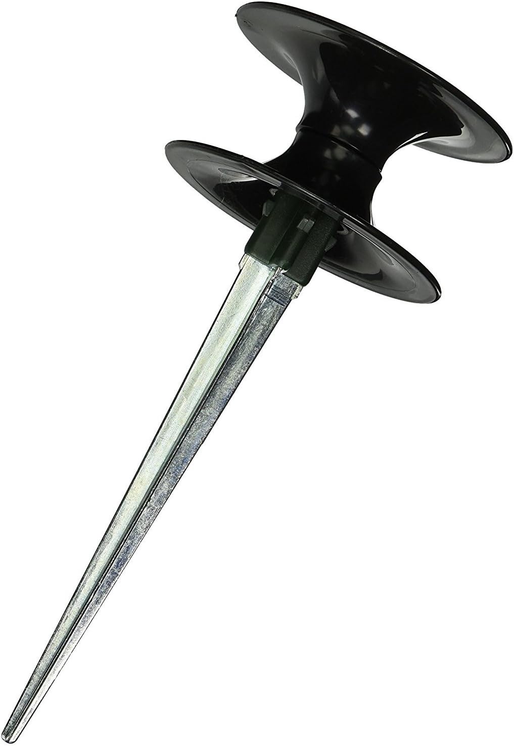 Hose Guide Spike - Keeps Garden Hose Out of Flower beds - Zinc Coated Rust Free Long Metal Spike - Sturdy Heavy Duty Design - Color Blends with Yard (1)