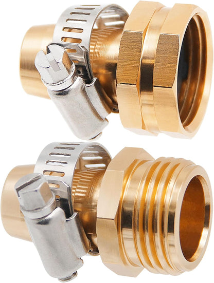 Triumpeek Garden Hose Repair Connector, 4 Sets, Aluminum