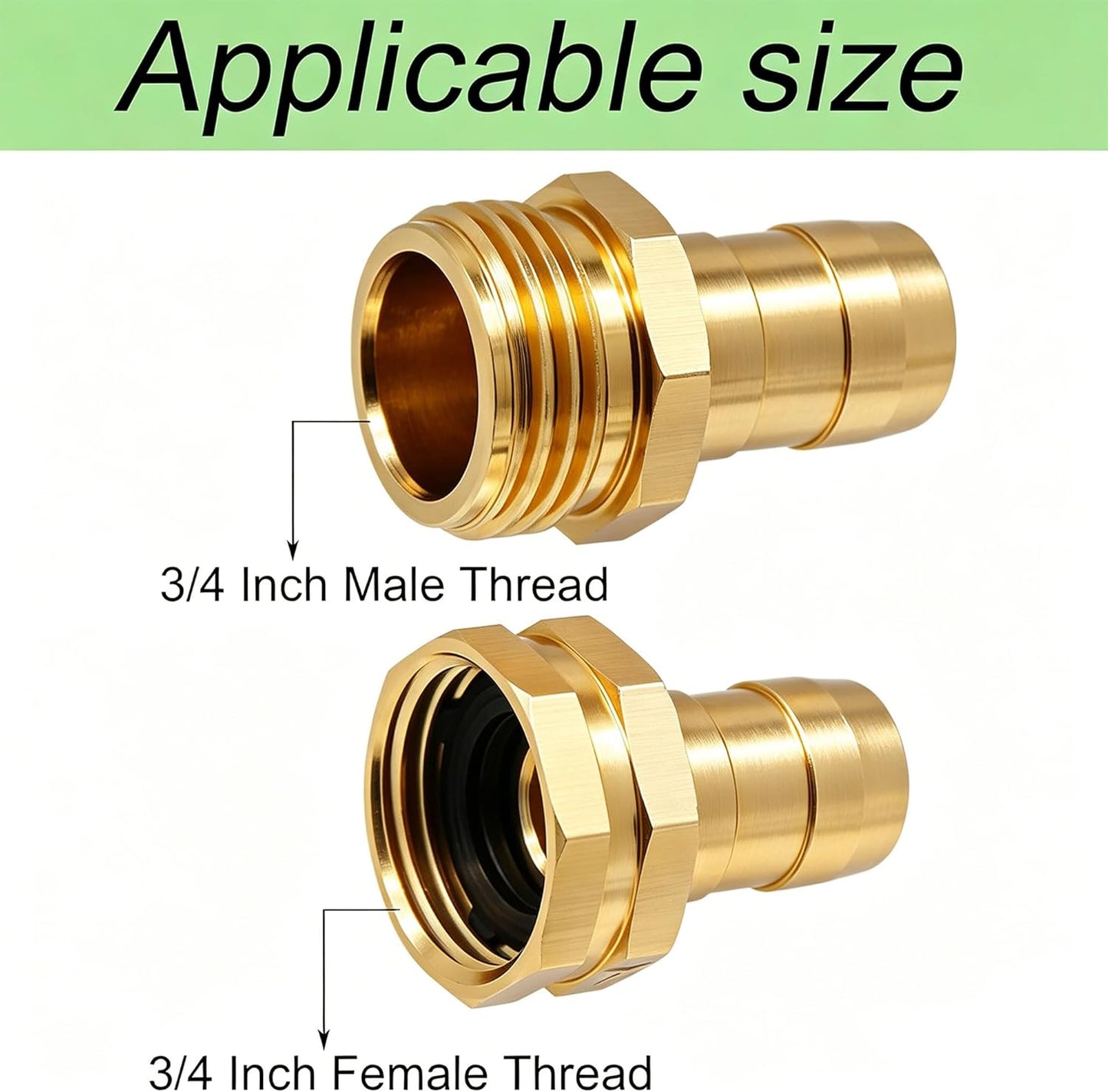 Triumpeek Garden Hose Repair Connector, 4 Sets, Aluminum