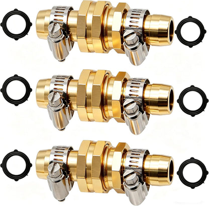 Triumpeek Garden Hose Repair Connector, 4 Sets, Aluminum