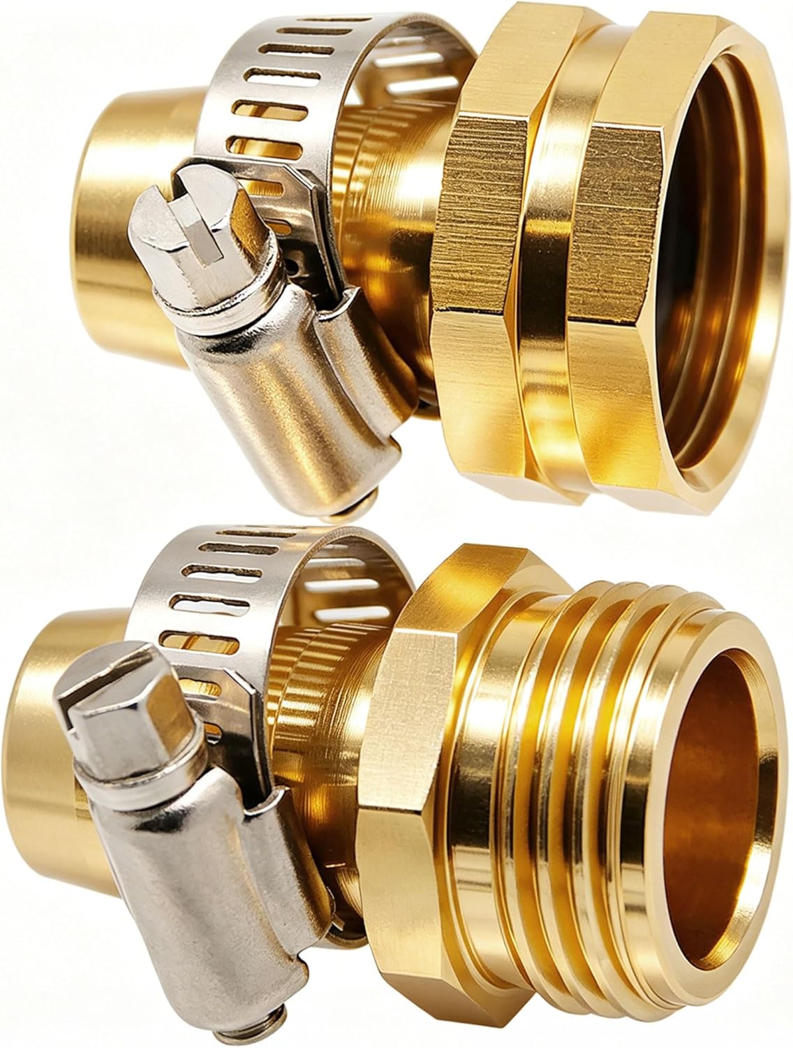 Triumpeek Garden Hose Repair Connector, 4 Sets, Aluminum