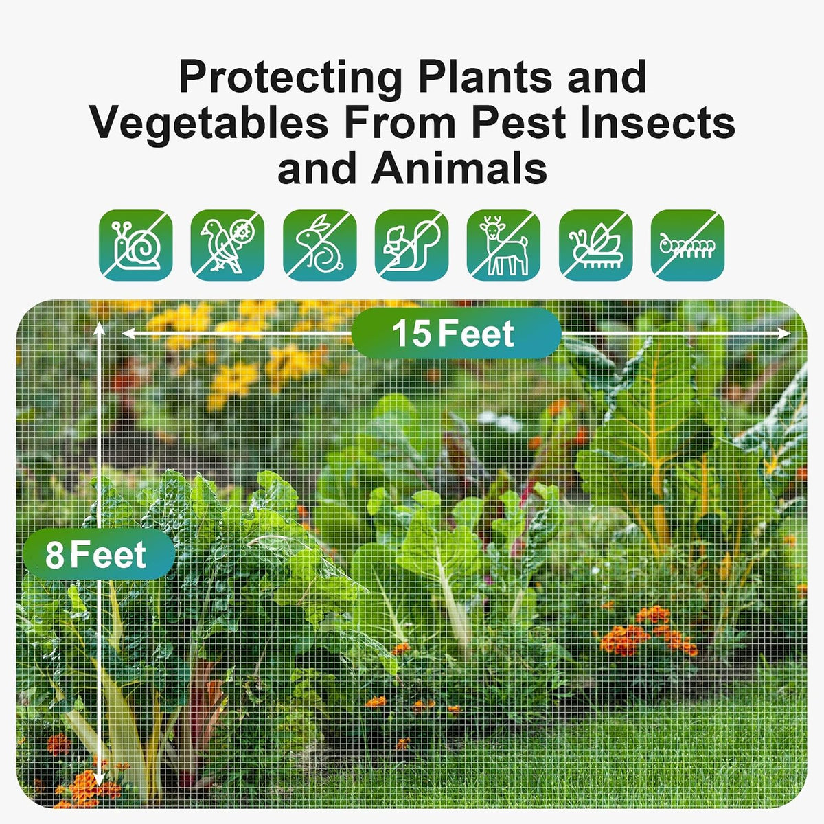 Garden Netting Bird Net 4x20Ft for Bug Protection