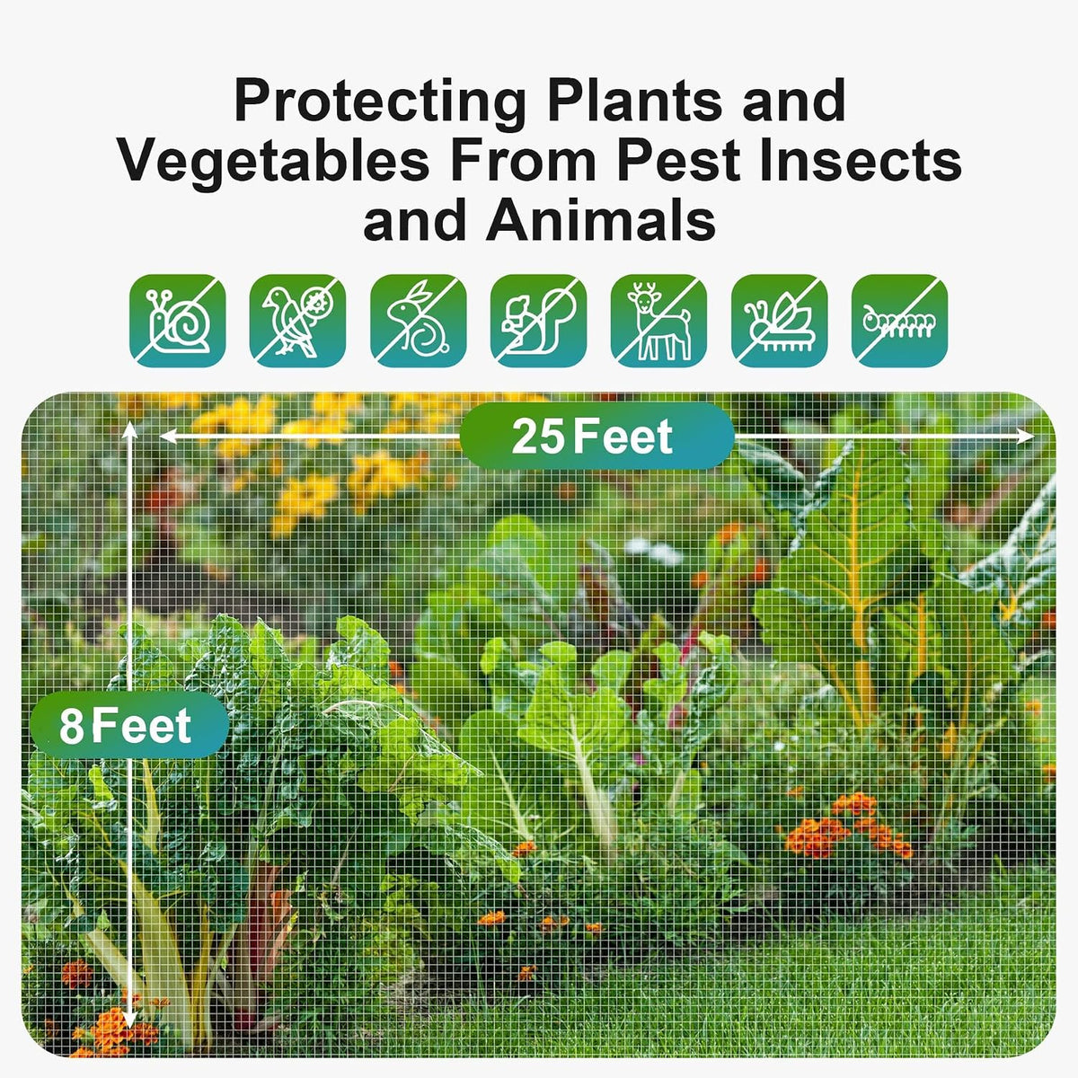 Garden Netting Bird Net 4x20Ft for Bug Protection