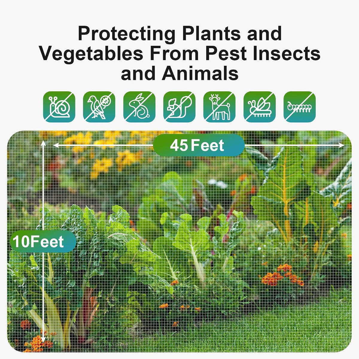 Garden Netting Bird Net 4x20Ft for Bug Protection