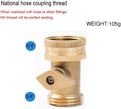 Heavy Duty Brass Shut Off Valve Garden Hose Shut Off Valve Garden Hose Connector (2PCS) +4 Extra Pressure Washers