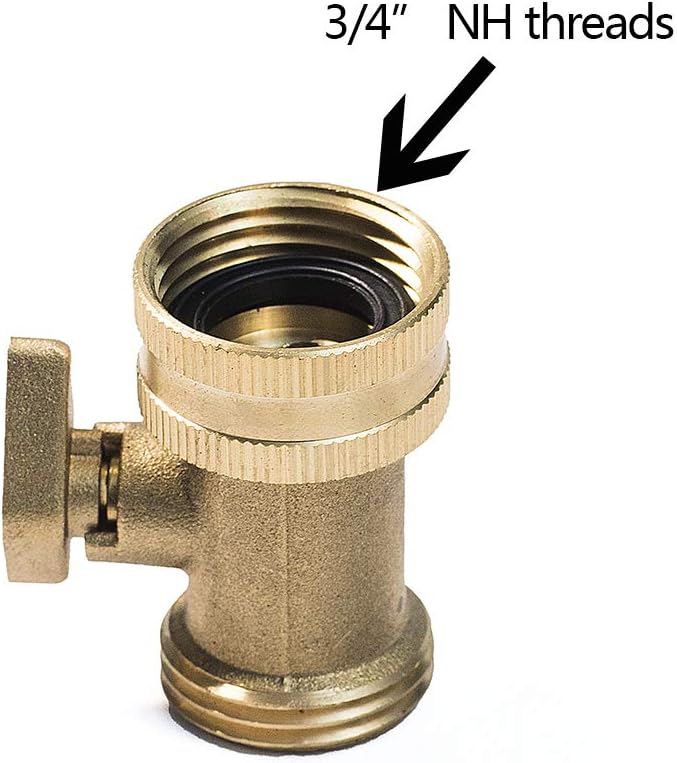 Heavy Duty Brass Shut Off Valve Garden Hose Shut Off Valve Garden Hose Connector (2PCS) +4 Extra Pressure Washers