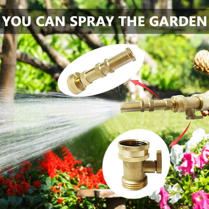 Heavy Duty Brass Shut Off Valve Garden Hose Shut Off Valve Garden Hose Connector (2PCS) +4 Extra Pressure Washers