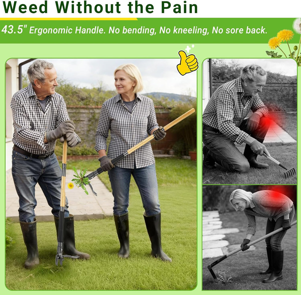 Weed Puller Tool for Garden Lawn Yard, 43.5"