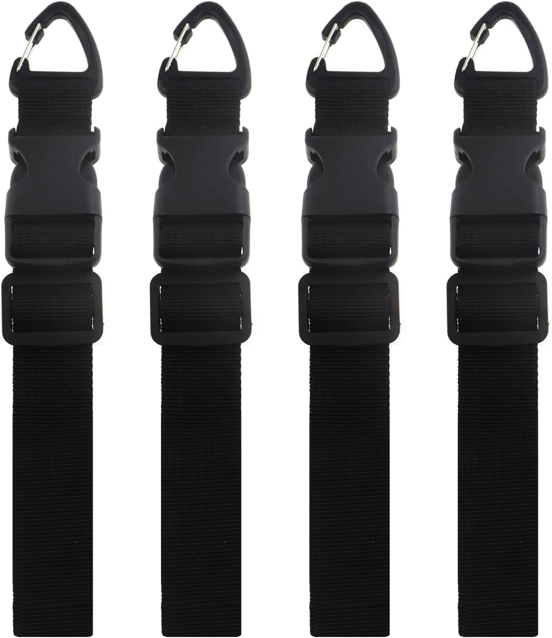 4PCS 17 Inch Heavy Duty Storage Tape Triangular Clip Black Extension Cable Bracket Strap Suitable for Packaging/Storing Christmas Light Tool Cord Hose