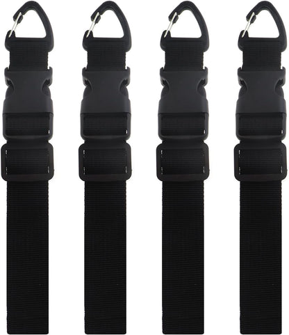 4PCS 17 Inch Heavy Duty Storage Tape Triangular Clip Black Extension Cable Bracket Strap Suitable for Packaging/Storing Christmas Light Tool Cord Hose