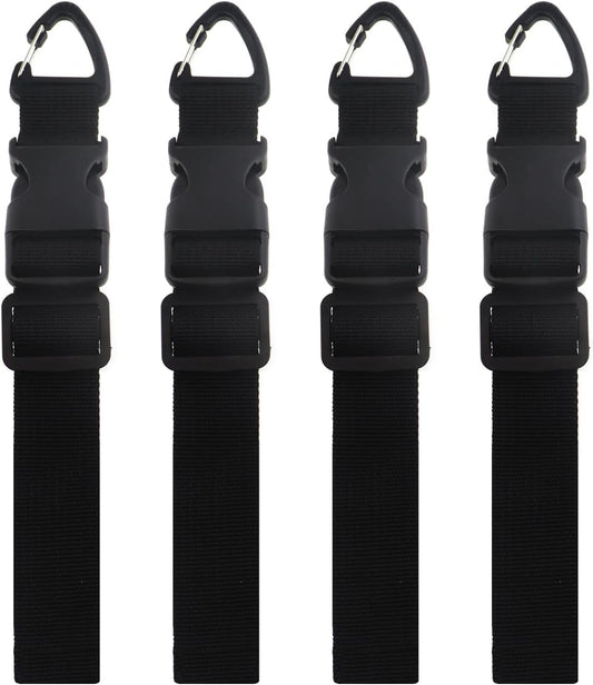4PCS 17 Inch Heavy Duty Storage Tape Triangular Clip Black Extension Cable Bracket Strap Suitable for Packaging/Storing Christmas Light Tool Cord Hose
